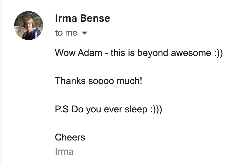 Irma Testimonial