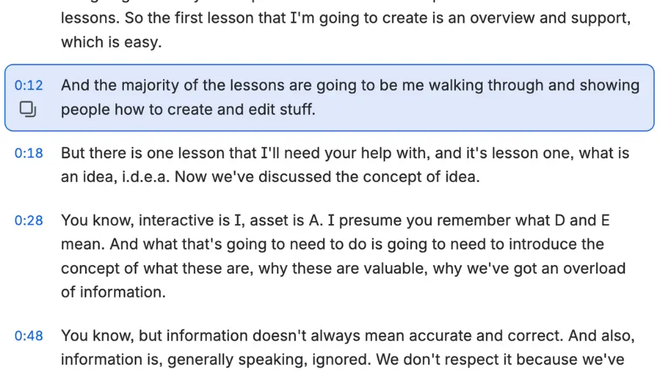 Plain slide outline before becoming a browser-based presentation